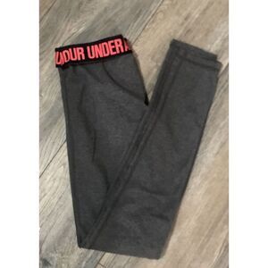 Women's Grey/ Pink‎ Under Armour Small Workout Leggings